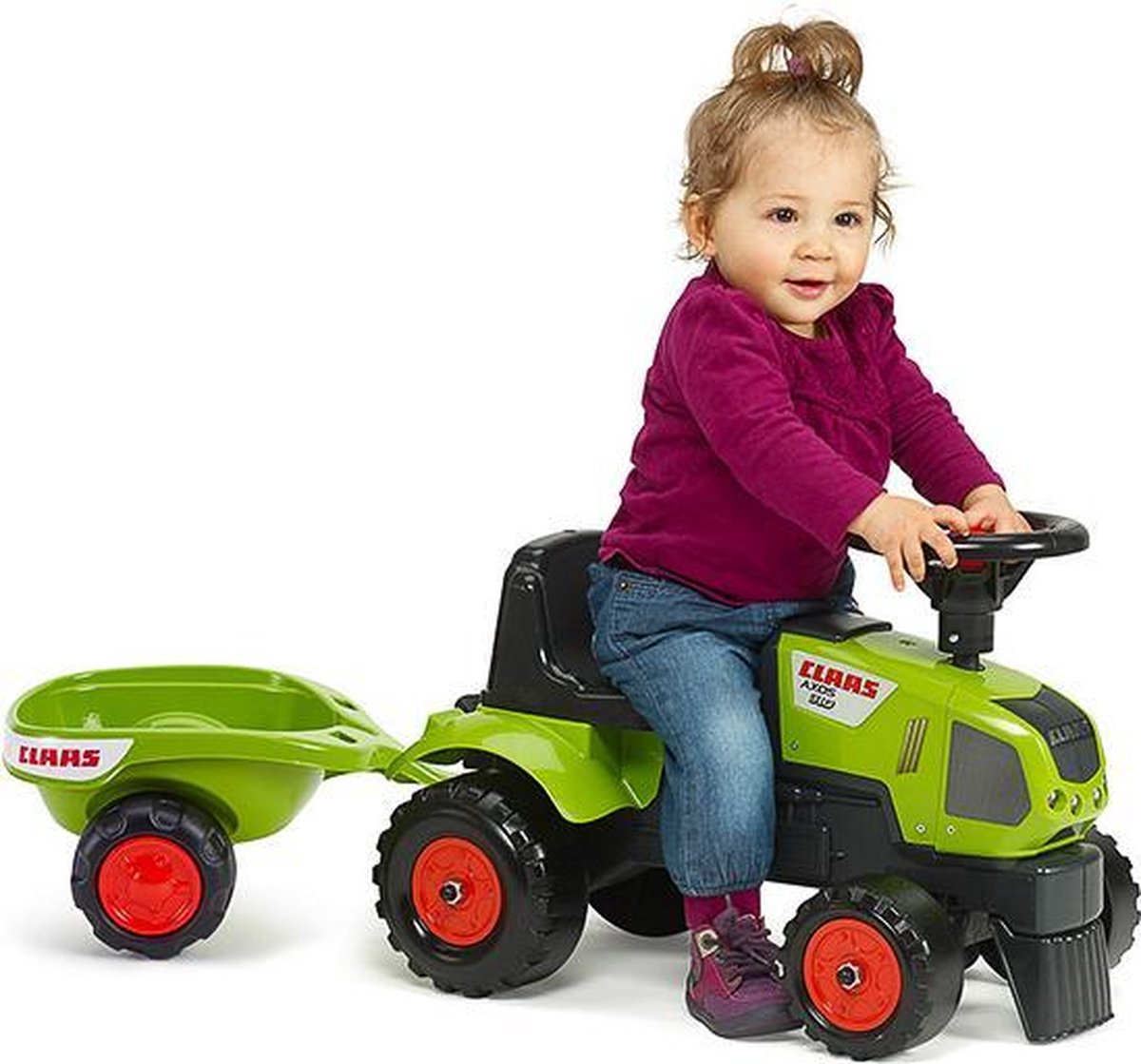 Falk Claas Axos Trekker Met Aanhanger - Groen