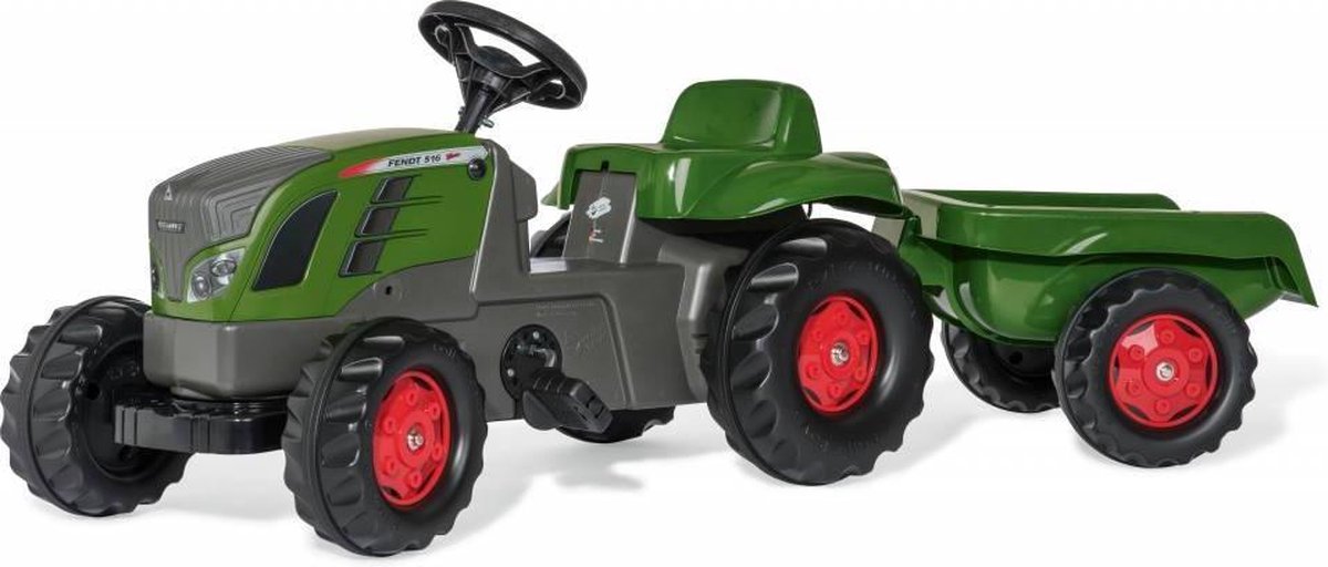 Rolly Toys Traptractor Rollykid Fendt 516 Vario Junior/grijs - Groen