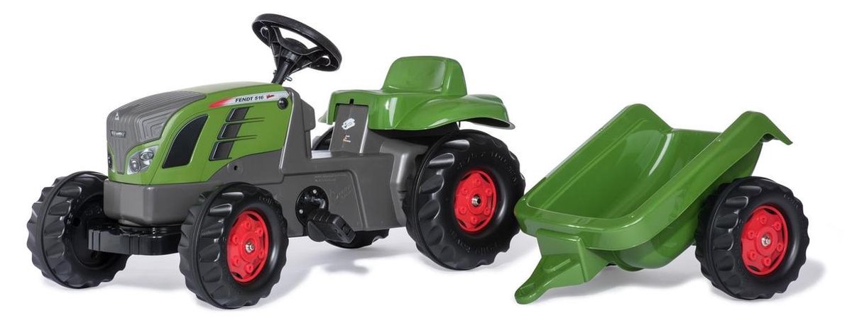 Rolly Toys Traptractor Rollykid Fendt 516 Vario Junior/grijs - Groen