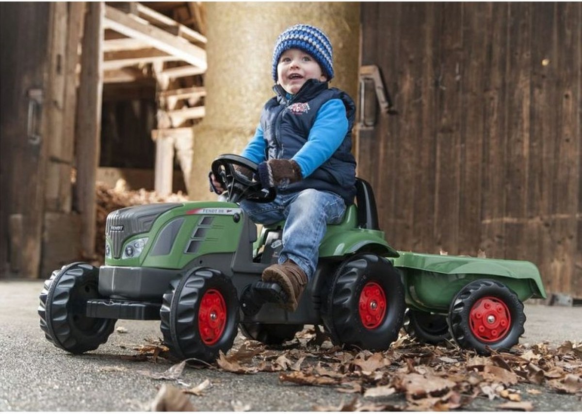Rolly Toys Traptractor Rollykid Fendt 516 Vario Junior/grijs - Groen