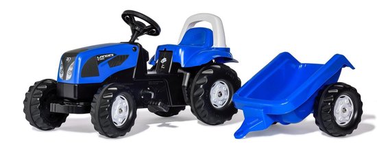 Rolly Toys Traptractor Rollykid Landini Power Farm Junior - Blauw