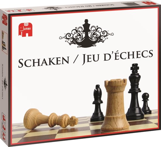 Jumbo Schaakspel Hout 34-delig - Zwart