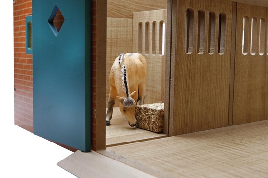 Kids Globe Farming Paardenstal - 7 Paarden - Bruin