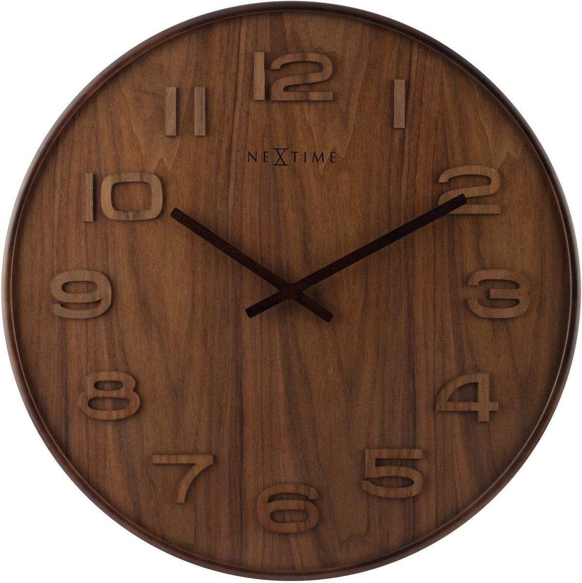 Nextime WandklokWood Wood Big - - Bruin