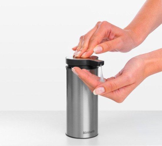 Brabantia Zeeppomp 200 Ml - Matt Steel Fingerprint Proof - Silver
