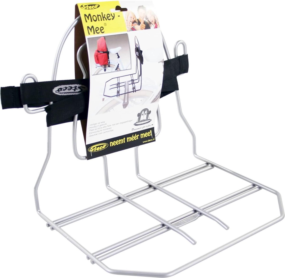 Steco Monkey Mee Bagagerekje Zilver - Silver