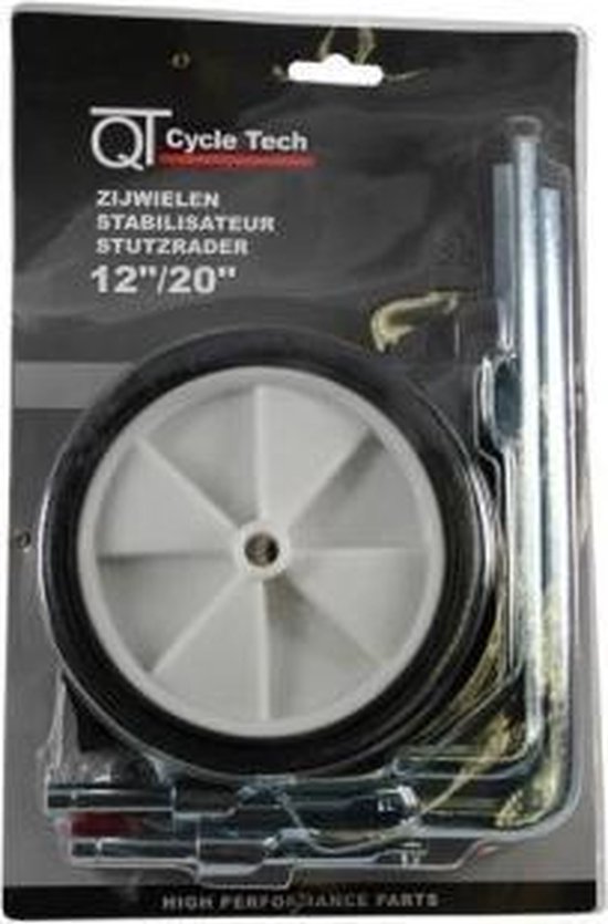 Cycle Tech Zijwieltjesset Stabilo Luxe 12-20 Inch Kunststof - Wit