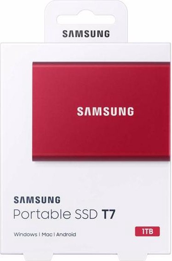 Samsung T7 Portable SSD 1TB - Rood