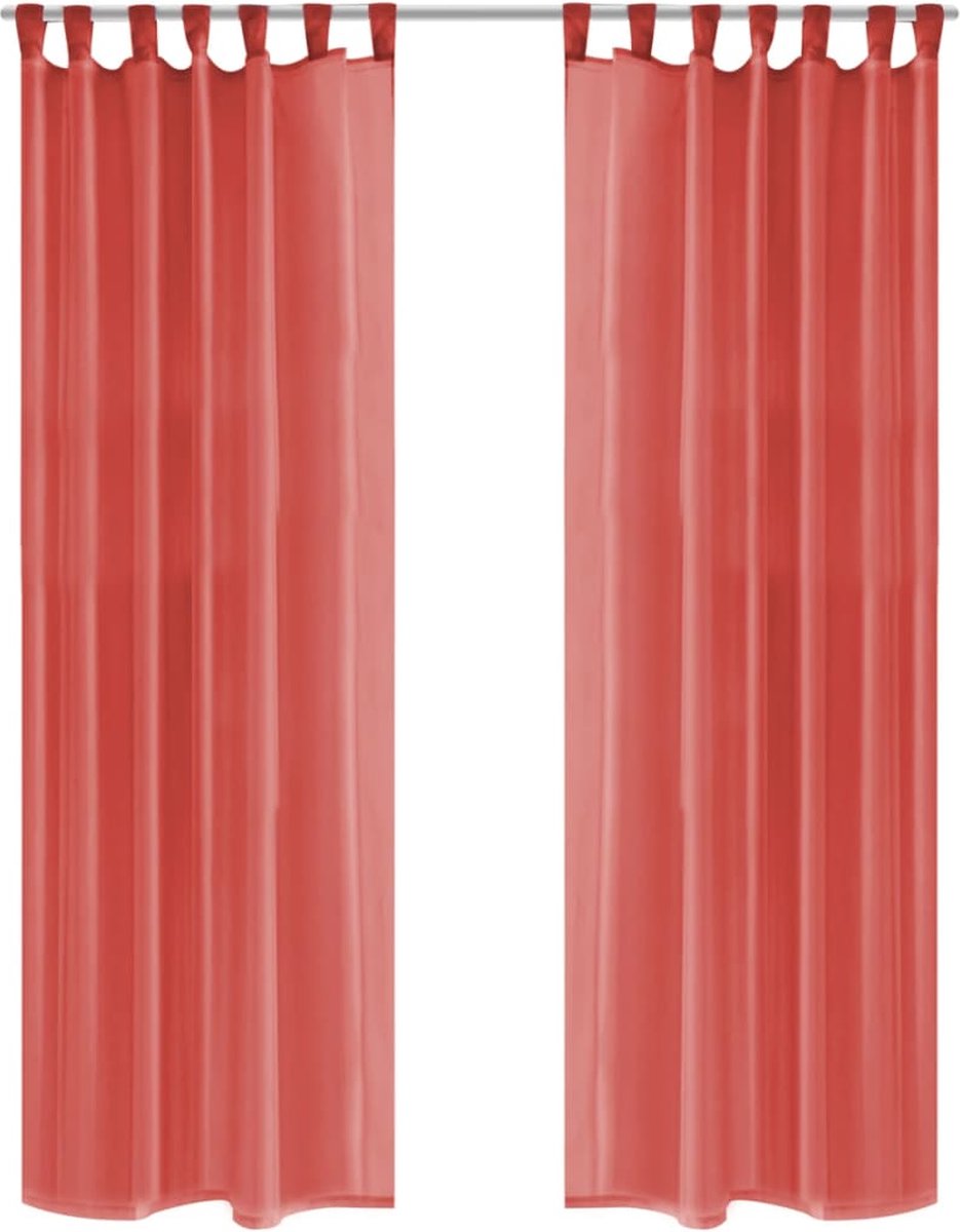 te Vitrage 140 X 225 Cm 2 Stuks - Wit