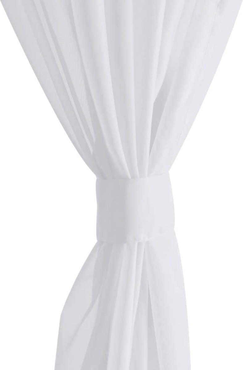 te Vitrage 140 X 225 Cm 2 Stuks - Wit