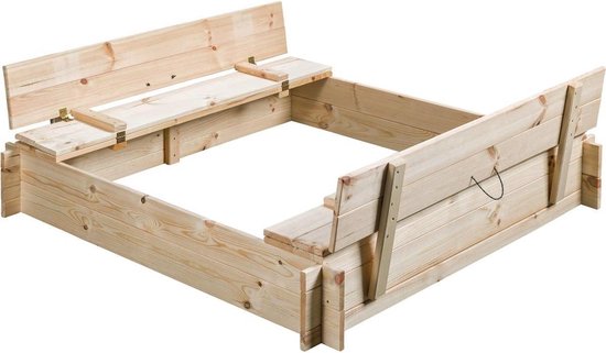 SwingKing Houten Zandbak Gucio - Onbehandeld (120x - Bruin