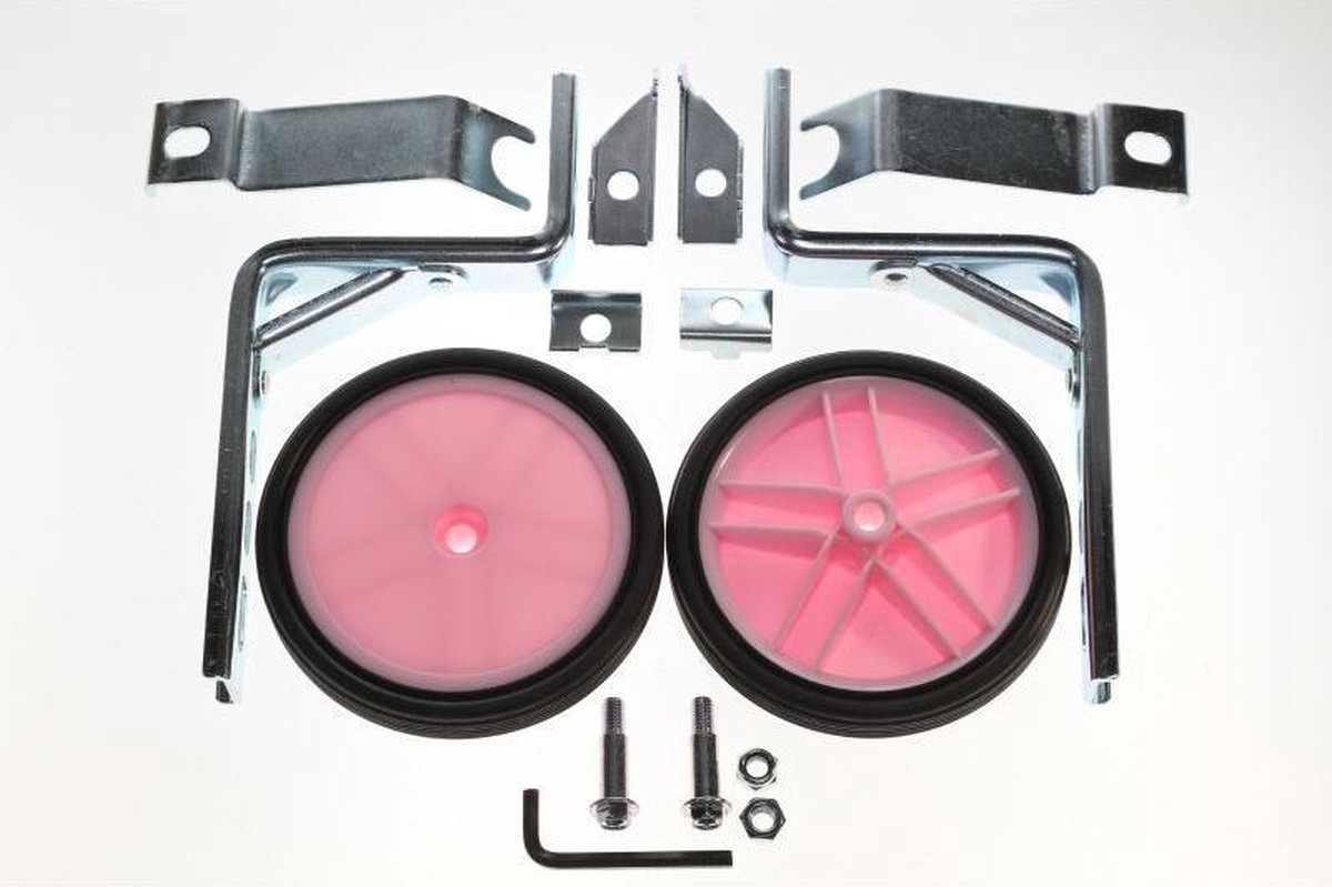 Pexkids Zijwieltjes 12-20 Inch Mila Pvc Zwart Met - Roze