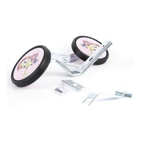 Pexkids Zijwieltjes 12-20 Inch Mila Pvc Zwart Met - Roze