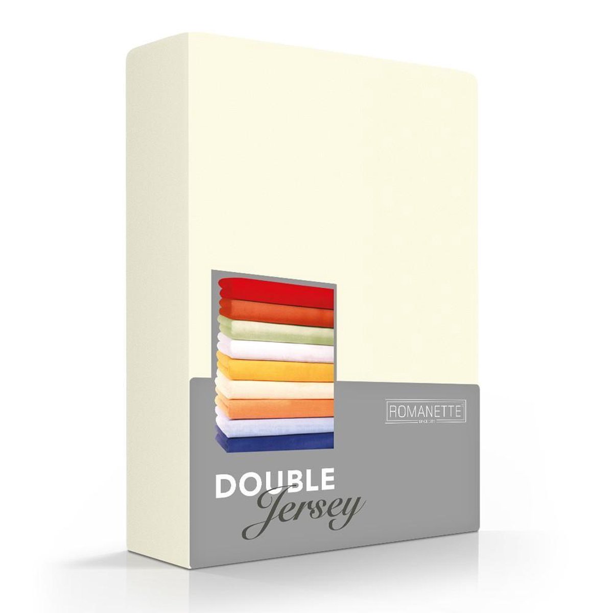 Romanette Hoeslaken Double Jersey Ivoor-160/180 X 200/210/220 Cm