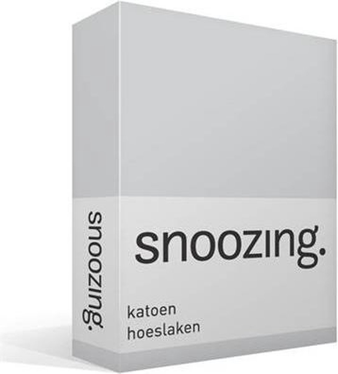 Snoozing - Katoen - Hoeslaken - 200x200 - - Grijs
