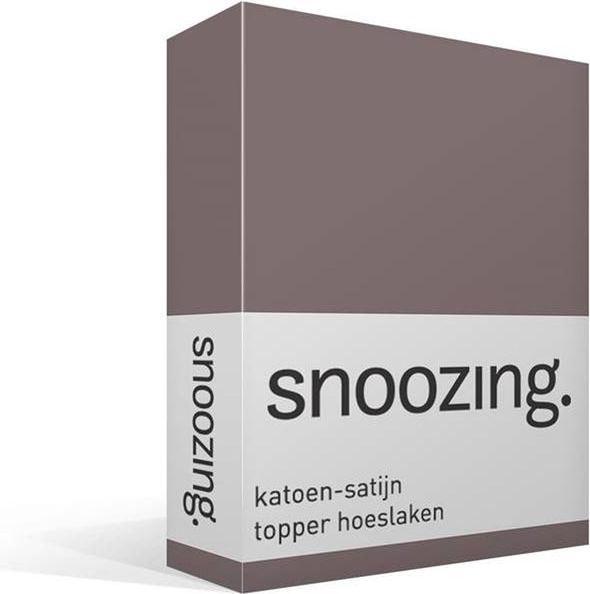 Snoozing - Katoen-satijn - Topper - Hoeslaken - 140x200 - Taupe - Bruin