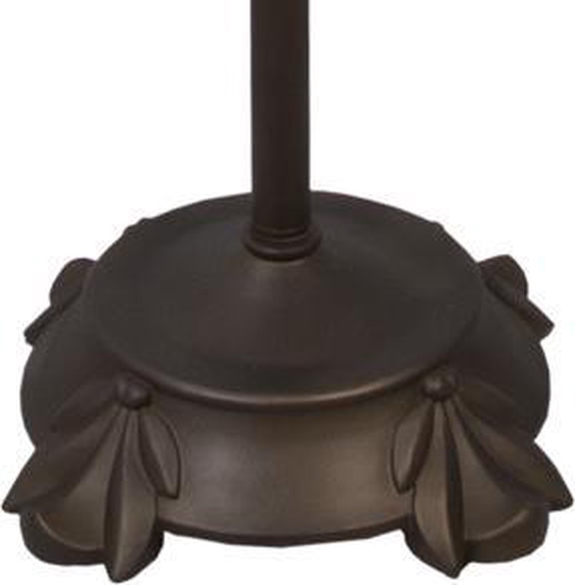 Clayre & Eef Tiffany Vloerlamp Compleet Uit De Mountain Top Serie -, Groen,, Multi Colour - Ijzer, Glas - Bruin