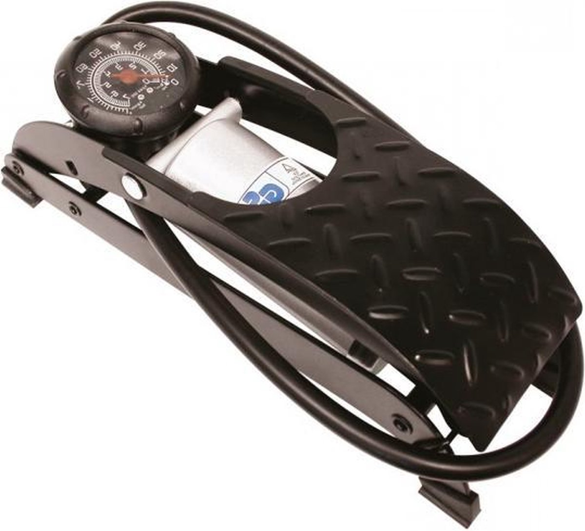 CarPoint Voetpomp Met Manometer 7 Bar Staal - Zwart