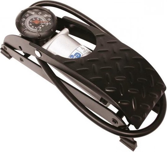 CarPoint Voetpomp Met Manometer 7 Bar Staal - Zwart