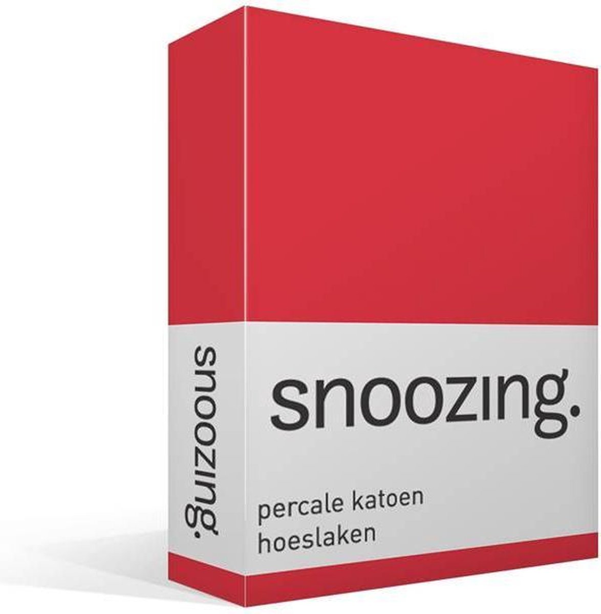 Snoozing - Hoeslaken -120x200 - Percale Katoen - - Rood