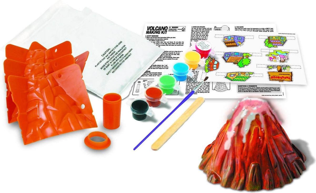 4M Kidzlabs Sciene: Vulkaan Groot - Zwart