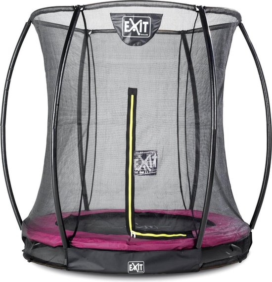 EXIT Toys Silhouette Verlaagde Trampoline Met Veiligheidsnet Rond - 183 Cm - - Roze