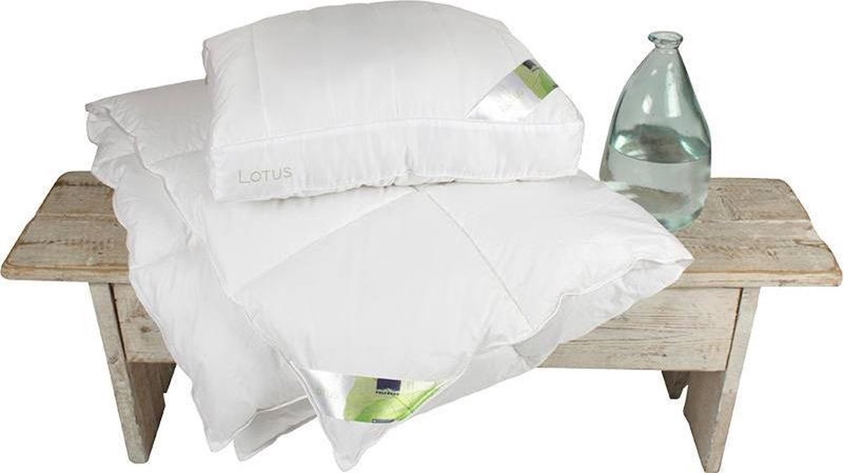 Polydaun Lotus Synthetisch Medium Hoofdkussen - Synthetisch - 50x62x10/5 Cm, Passend In Kussensloop Van 60x70 Cm - - Wit