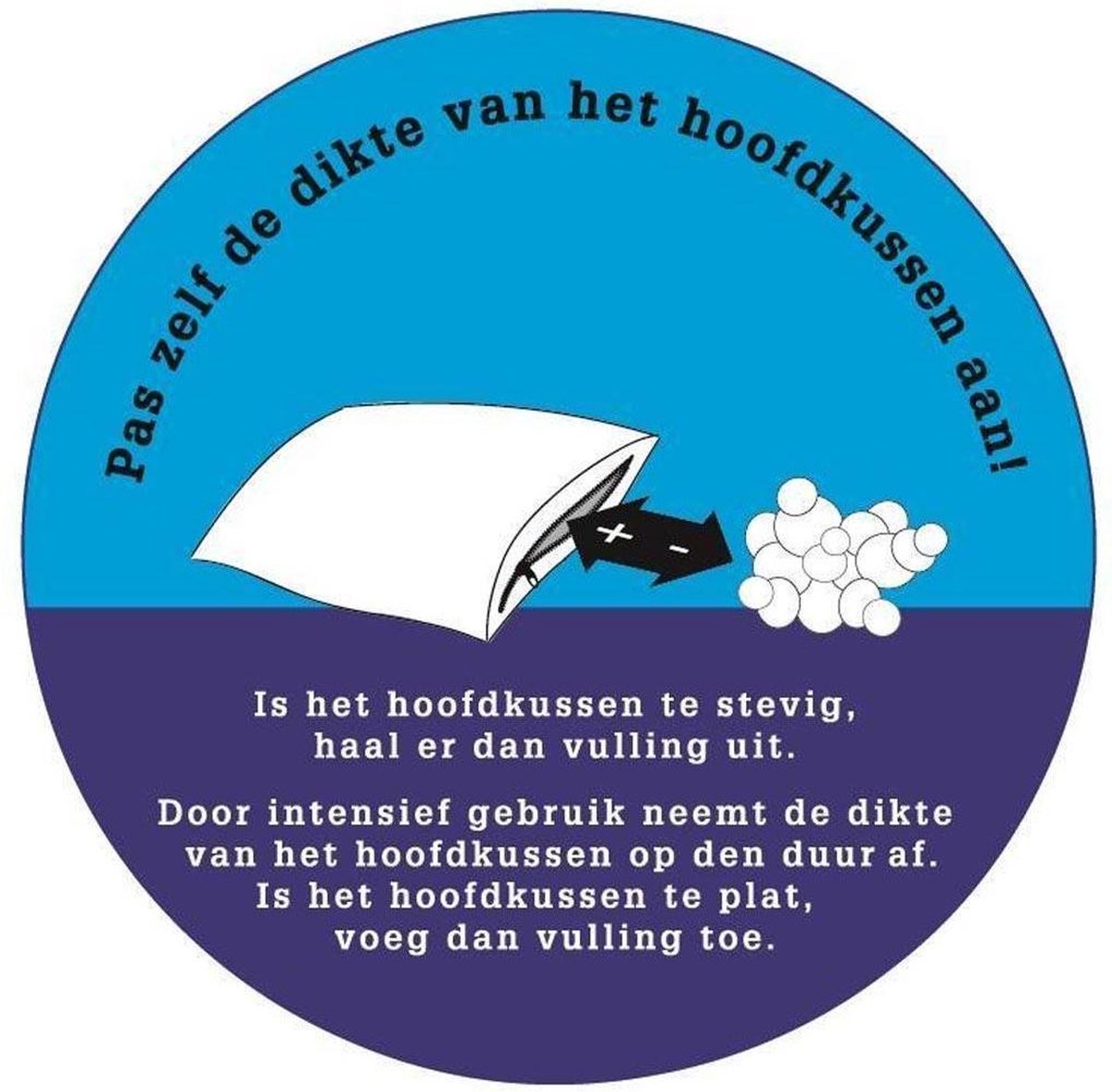 Polydaun Lotus Synthetisch Zacht Hoofdkussen - Synthetisch - 50x62x10/5 Cm, Passend In Kussensloop Van 60x70 Cm - - Wit