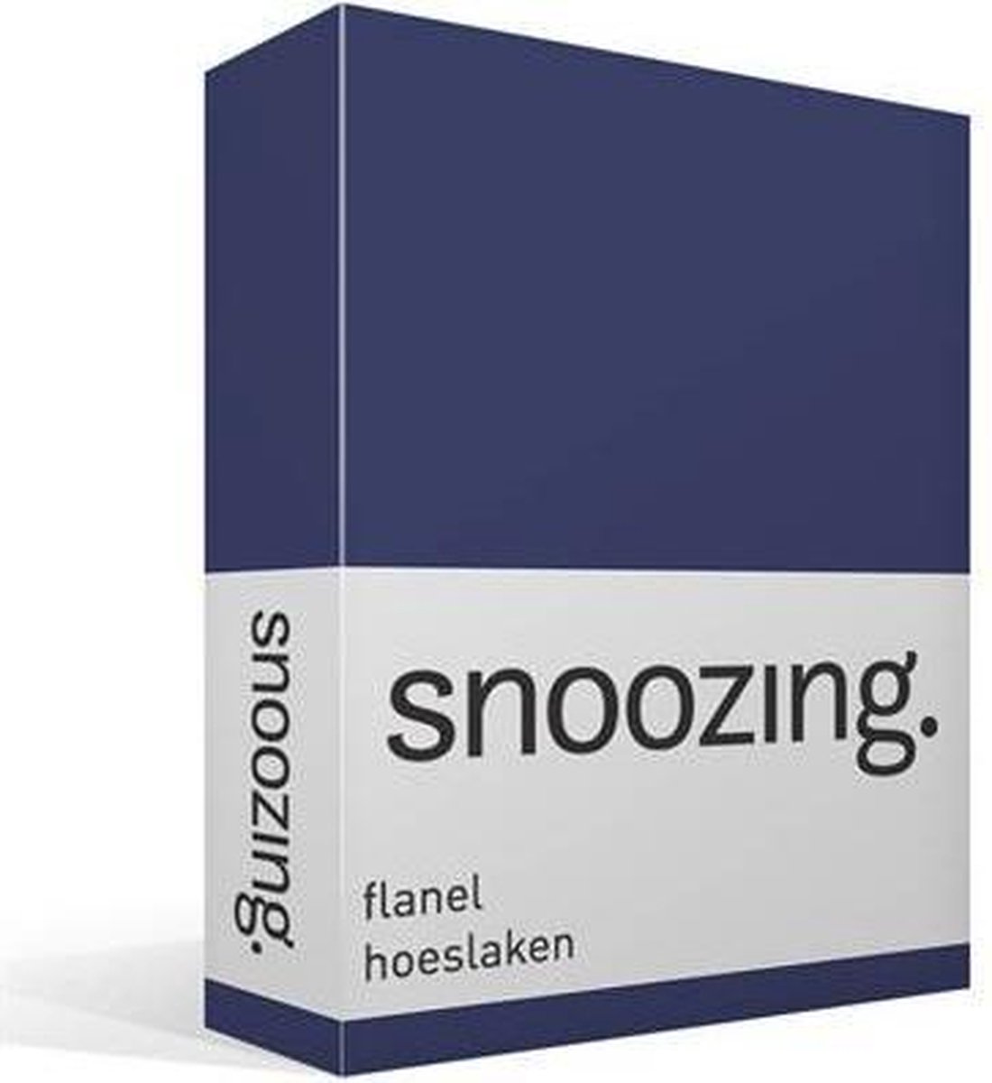 Snoozing Flanel Hoeslaken - 100% Geruwde Flanel-katoen - Lits-jumeaux (200x210/220 Cm) - Navy - Blauw