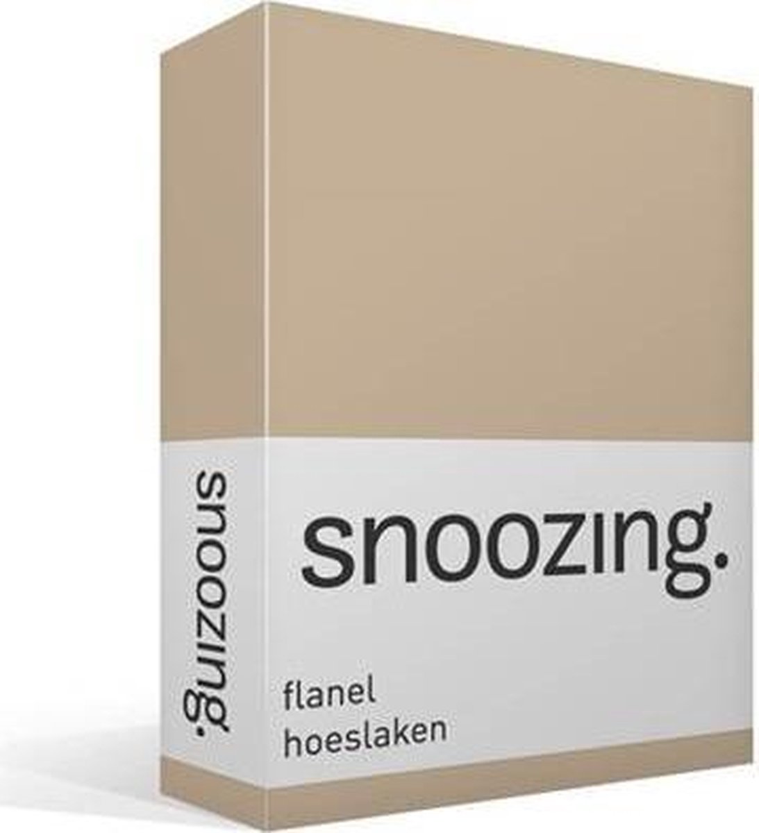 Snoozing Flanel Hoeslaken - 100% Geruwde Flanel-katoen - Lits-jumeaux (200x210/220 Cm) - Camel - Bruin