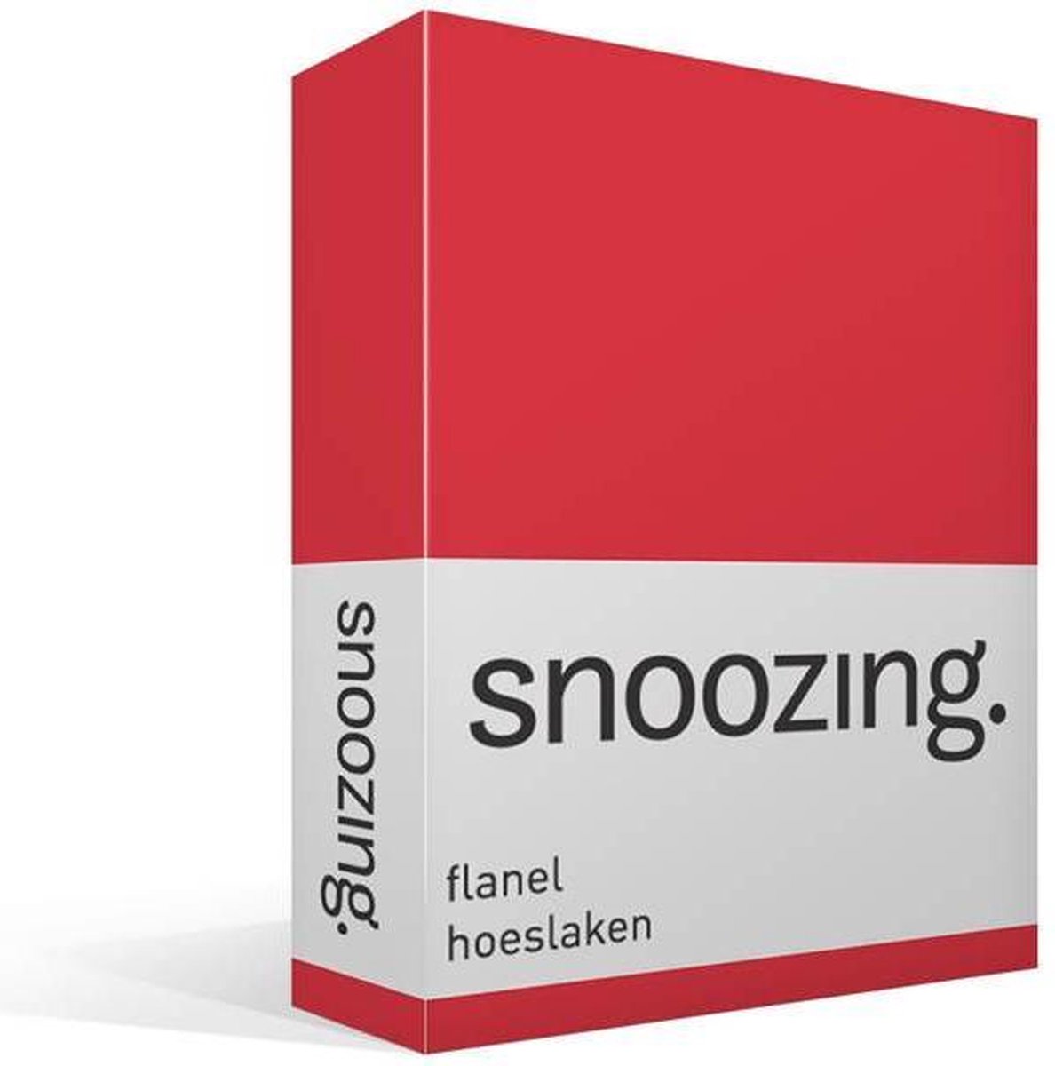 Snoozing Flanel Hoeslaken - 100% Geruwde Flanel-katoen - Lits-jumeaux (160x210/220 Cm) - - Rood