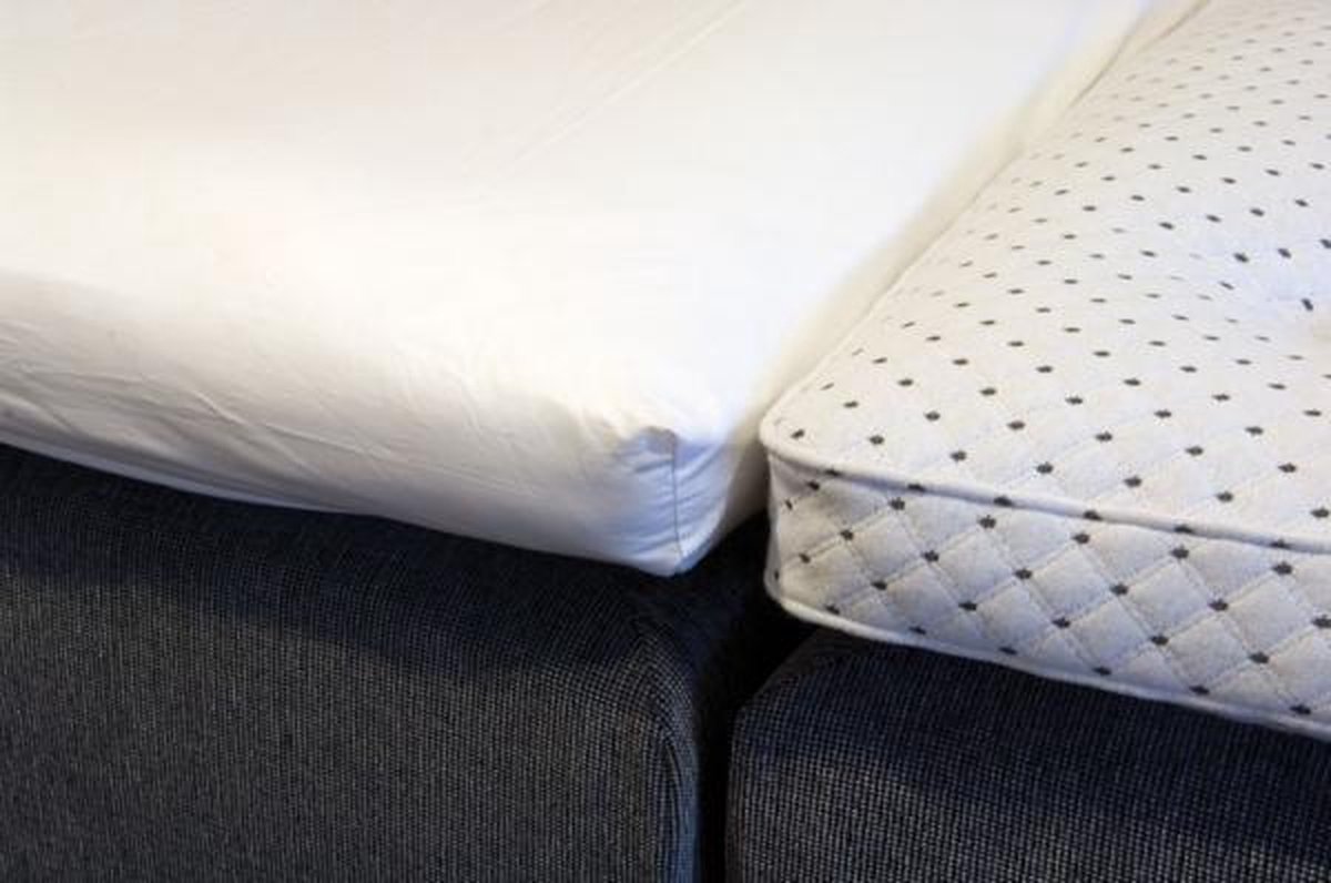 Romanette Molton Topper Hoeslaken -90 X 220 Cm - Wit