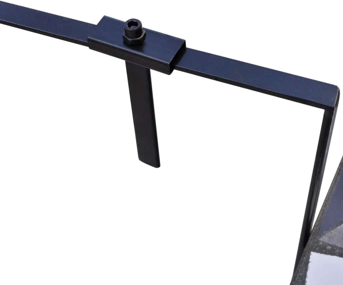 Vidaxl Balkontafel Hangend Mozaïek-wit Half-rond - Zwart