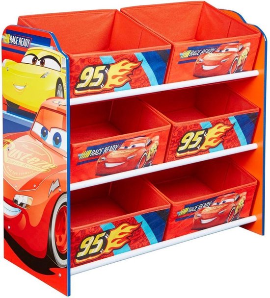 Disney Cars Opbergkast 6 Vakken - Rood