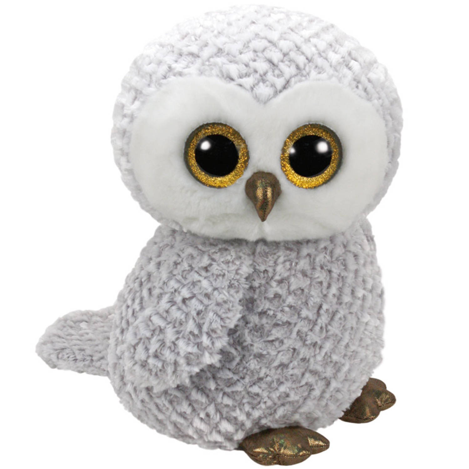 ty Beanie Boo Xl Knuffel Uil Owlette - 42 Cm - Grijs