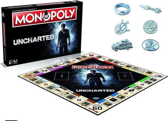 Hasbro Monopoly Uncharted - Engelstalig - Zwart