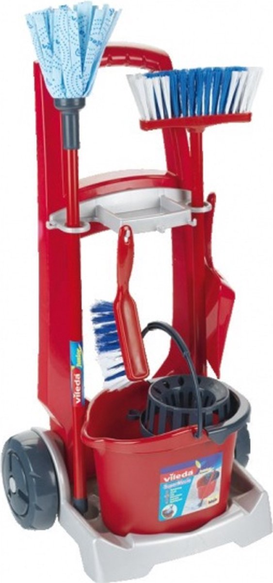 Theo Klein Vileda Speelgoed Schoonmaakkar - Rood