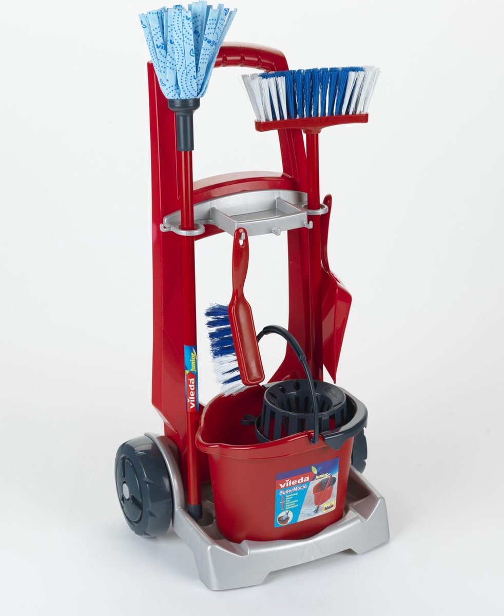 Theo Klein Vileda Speelgoed Schoonmaakkar - Rood