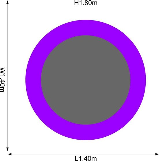 Plum Trampoline Stardust Met Net - Paars