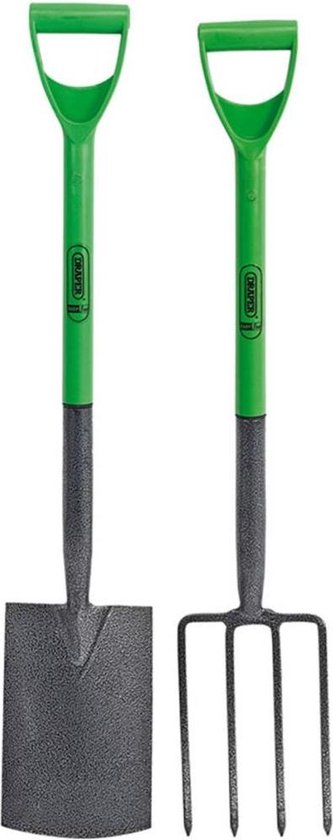 Draper Tools Tuinvork En Spade Set 28x18 Cm Koolstofstaal 16566 - Zwart