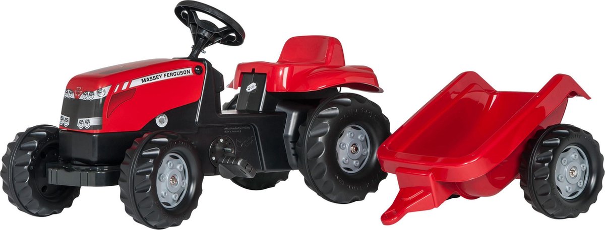 Rolly Toys Massey Ferguson Tractor Met Aanhanger - Rood