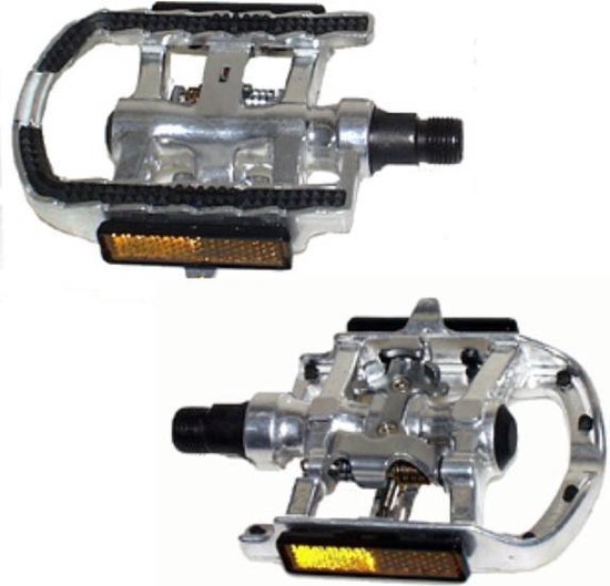 Tecora E Tecora Klikpedalenset Combi Spd 9/16 Inch Zilver - Zwart