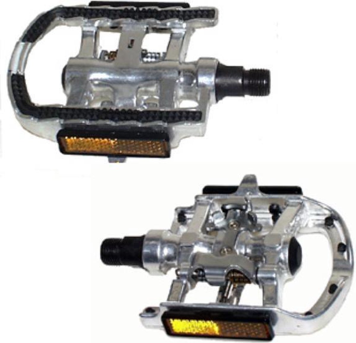 Tecora E Tecora Klikpedalenset Combi Spd 9/16 Inch Zilver - Zwart