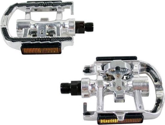 Tecora E Tecora Klikpedalenset Combi Spd 9/16 Inch Zilver - Zwart