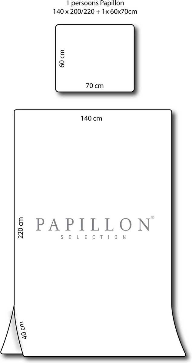 Papillon Monte Carlo Dekbedovertrek - 1-persoons (140x200/220 Cm + 1 Sloop) - Groen