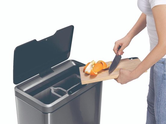 Eko Mirage Sensor Prullenbak - 2 X 20l - Mat Rvs - Silver