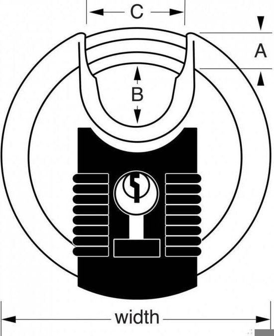 Masterlock Discus Hangslot Excell 70 Mm Gelamineerd Staal M40eurd - Silver