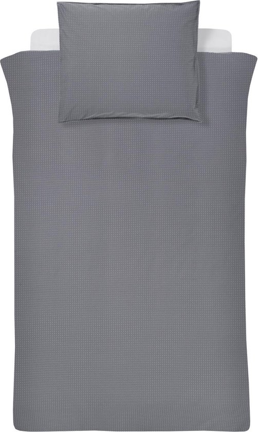 Damai Jujika Dekbedovertrek - 100% Percale Katoen - 1-persoons (140x200/220 Cm + 1 Sloop) - 1 Stuk (60x70 Cm) - - Grijs