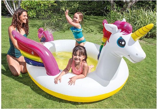 Intex Eenhoorn Zwembad - 272 X 193 X 104 Cm - Wit