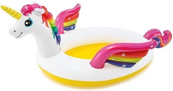 Intex Eenhoorn Zwembad - 272 X 193 X 104 Cm - Wit